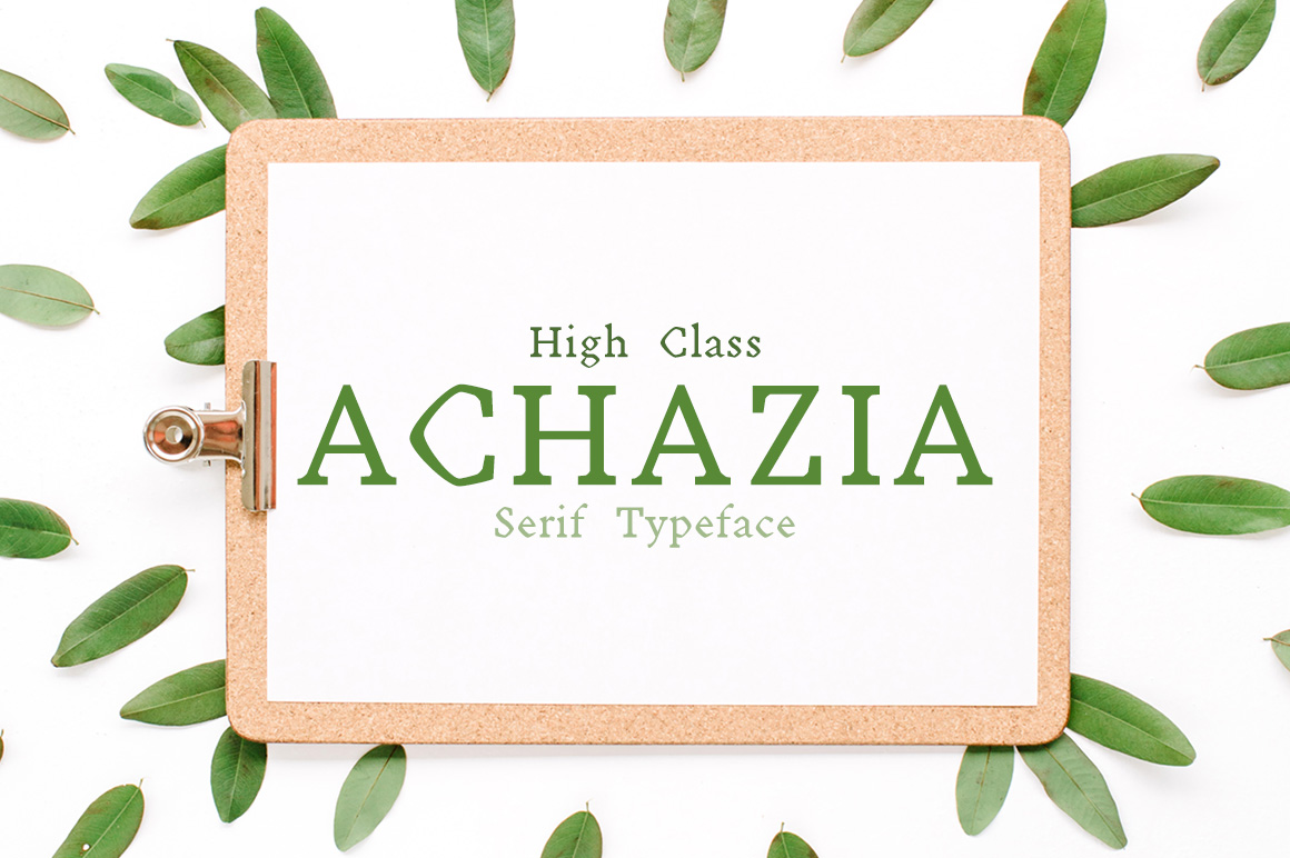 Achazia Serif Font for Modern Web Design