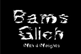 Bams Glitch Font for Business Branding