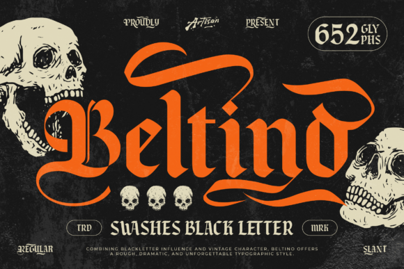 Beltino: A Bold Blackletter Font for Eye-Catching Campaigns