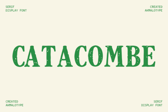 Catacombe Serif Font for Handmade Creations