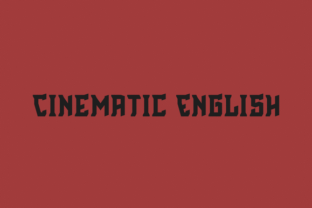 Cinematic English Font for Handmade Creations