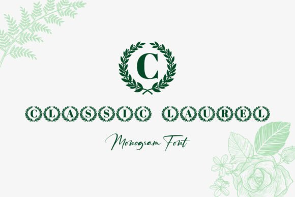 Classic Laurel Monogram: Elevating Campaign Design with Timeless Typography