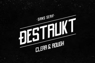Destrukt: A Modern Sans Serif Font for Handmade Creations