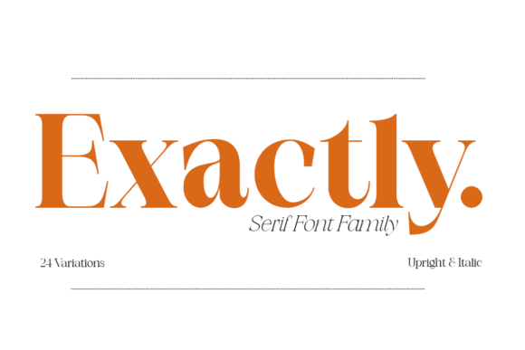 Exactly: A Serif Font That Elevates Handmade Creations