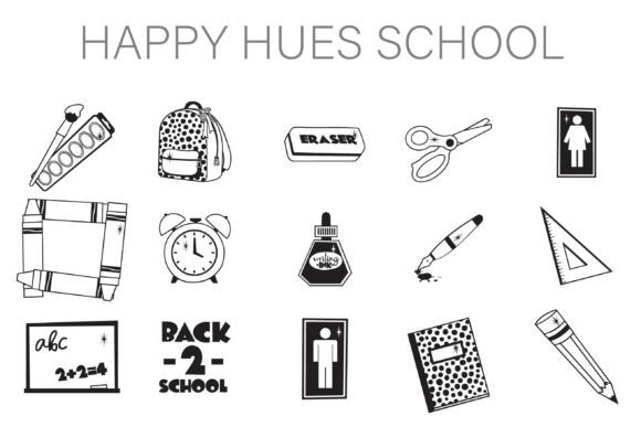Happy Hues School Dingbats: A Creative Font for Campaigns