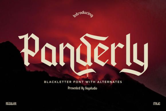 Panderly: A Bold Blackletter Font for Editorial Design